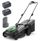16" Electric Lawn Mower, 40V Cordless Lawn Mower with 2x5.0Ah Batteries &amp; Charger, Brushless Motor, 2-in-1 Mulching &amp; Bagging, 6-Position Height Adjustment, for Small to Medium Yards