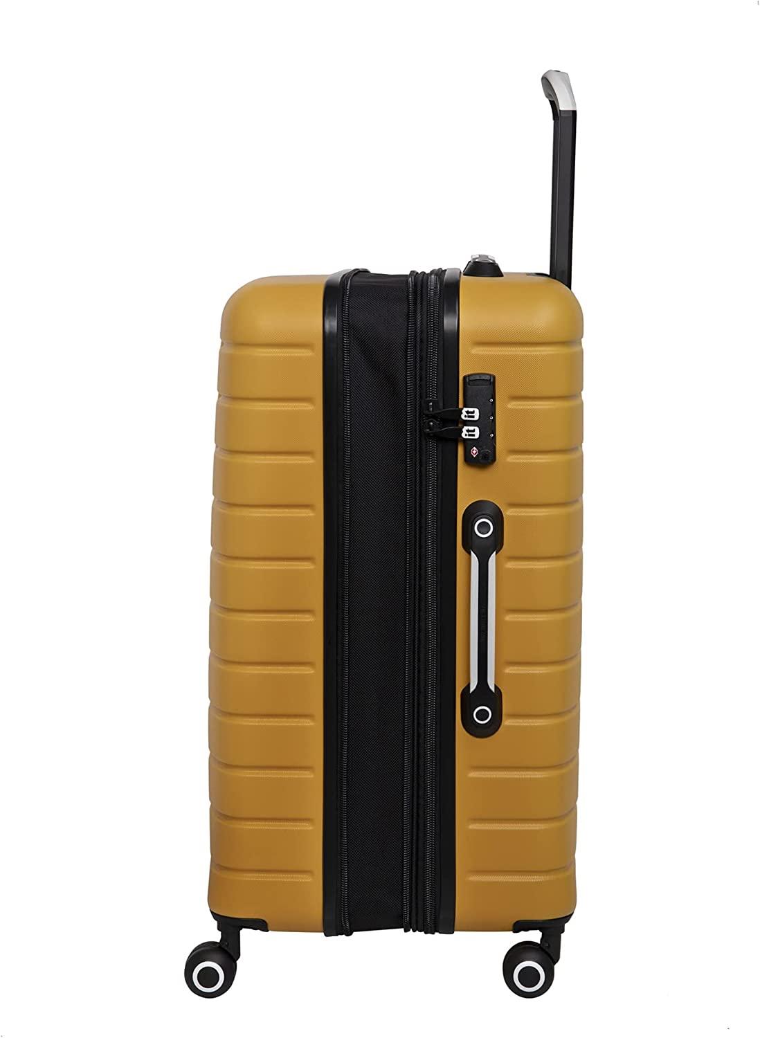 Intervolve 28" Hardside Checked 8 Wheel Expandable Spinner, Old Gold