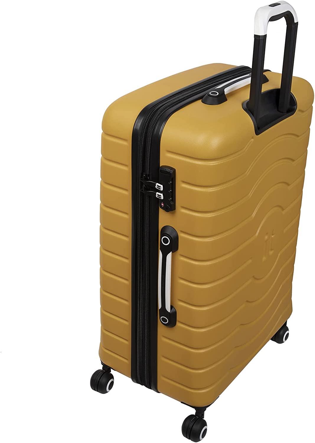 Intervolve 28" Hardside Checked 8 Wheel Expandable Spinner, Old Gold