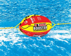 SPORTSSTUFF Towable Booster Tube Yellow, Red, Black, Dimensions inflated (38in x 28in) deflated (45in x 36in)