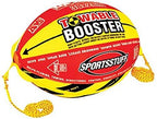 SPORTSSTUFF Towable Booster Tube Yellow, Red, Black, Dimensions inflated (38in x 28in) deflated (45in x 36in)