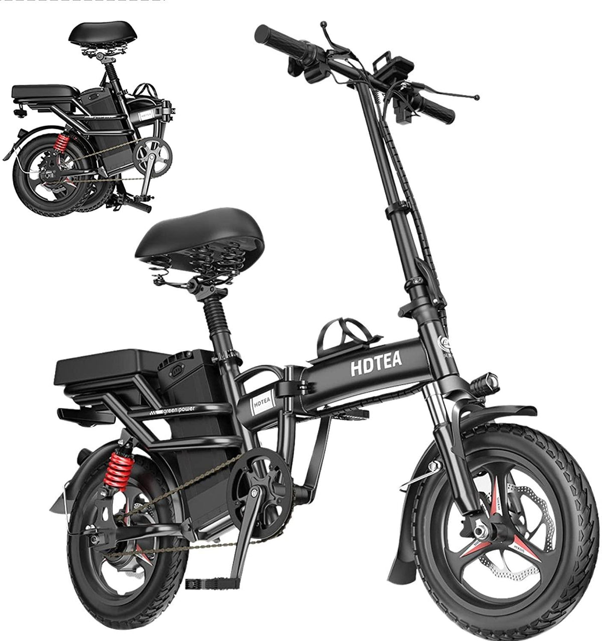 Folding Anti-Skid Electric Bike,High-Performance EBike Suitable for Adults and Teenagers,3 Smart Riding Mode for Complicated Road Conditions for Adults and Teenagers