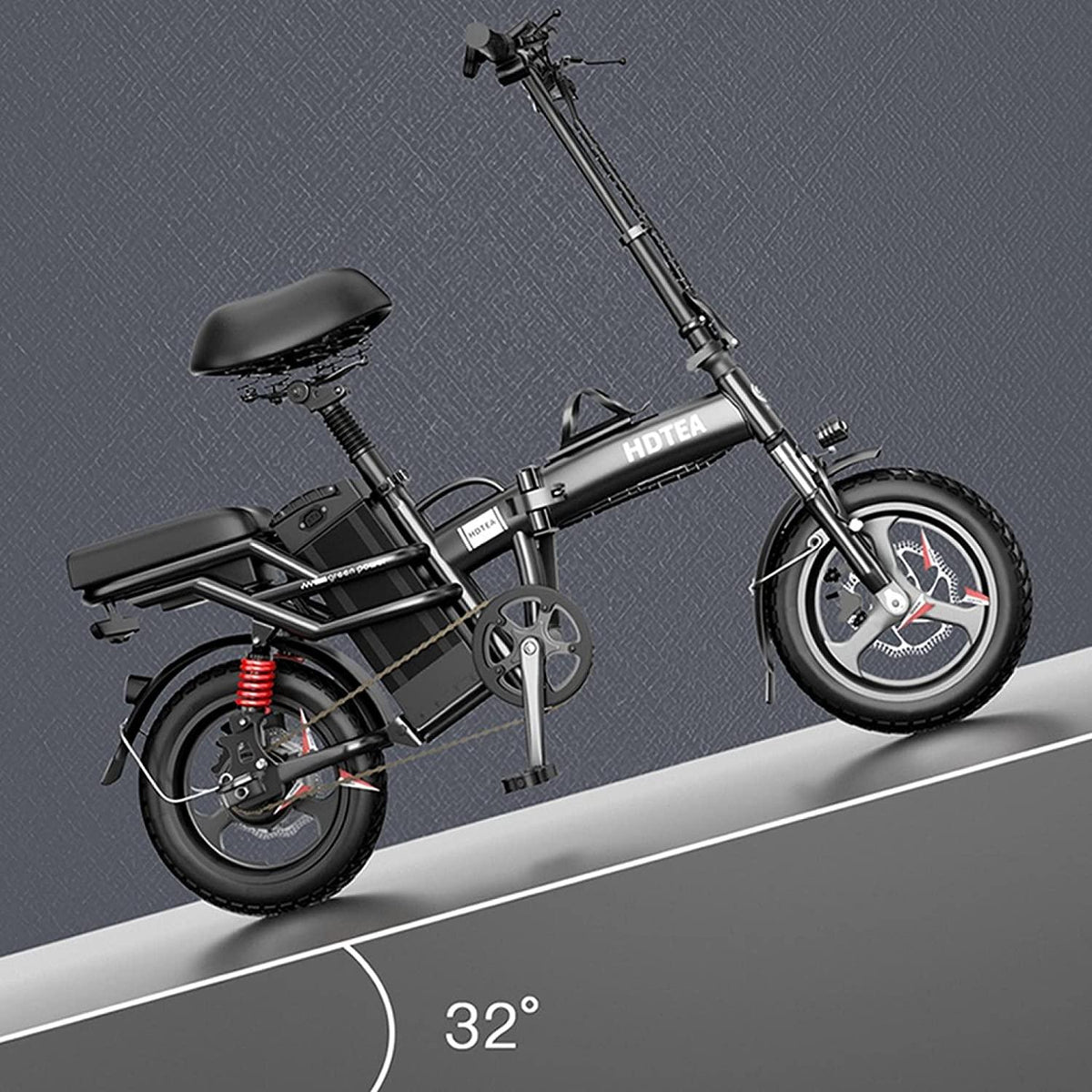 Folding Anti-Skid Electric Bike,High-Performance EBike Suitable for Adults and Teenagers,3 Smart Riding Mode for Complicated Road Conditions for Adults and Teenagers