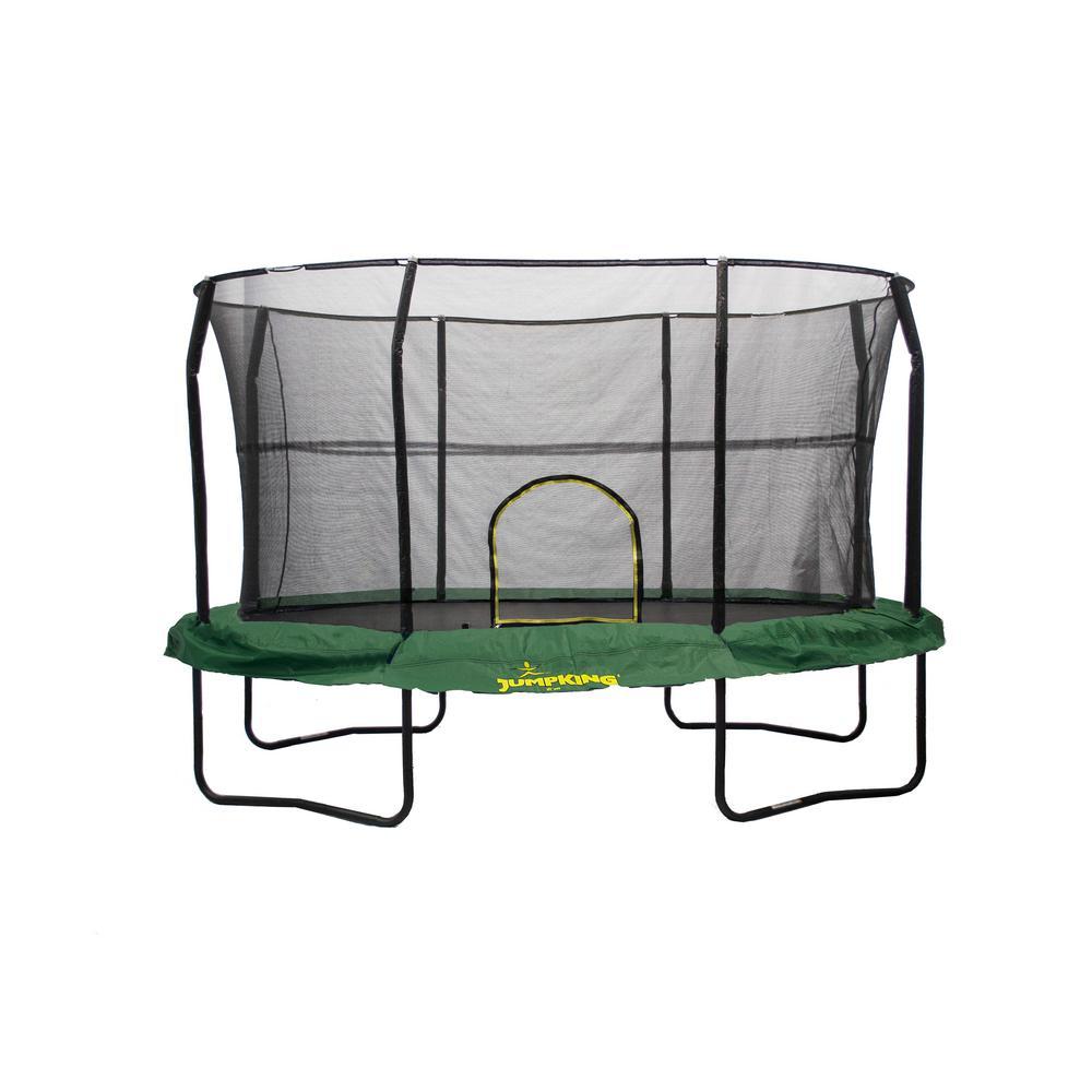8 ft. by 12 ft. Green Trampoline Enclosure Combo