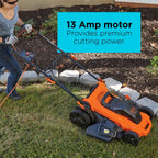 20-Inch Corded Electric Lawn Mower, Ultra Light Push Mower, 13-Amp High Output Motor, 3 in 1 Cutting Versatility, Tool Height Adjustment, 7-setting Cutting Height (MM2000)