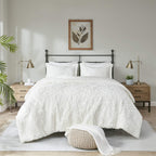 Gracie Mills Norfolk Ultra Plush Mini Comforter Set, Full/Queen, Ivory - MP10-1994