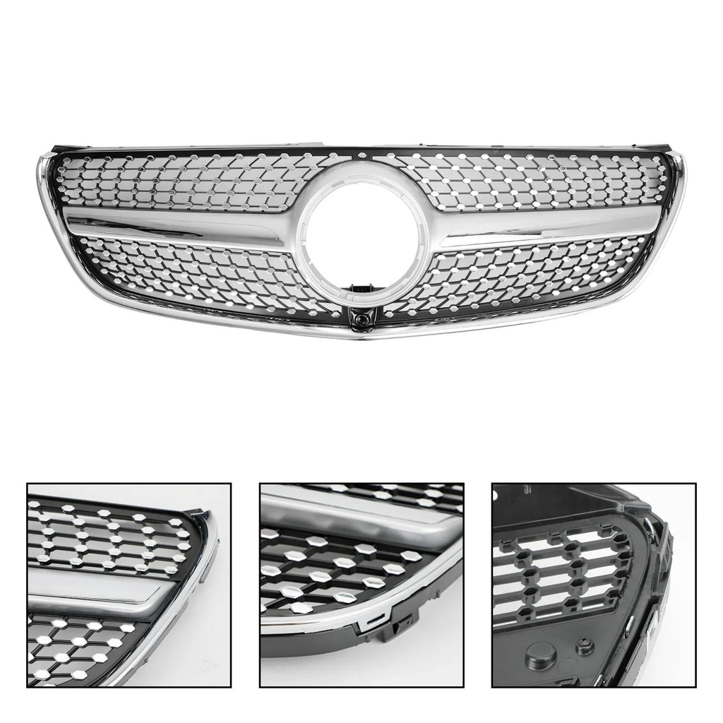 2014-03.2023 Benz W447 V-Class Diamond Front Upper Grille Grill Generic