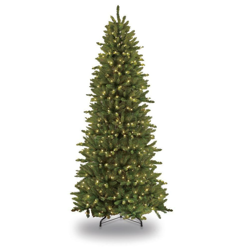 9 ft. pre-lit incandescent slim fraser fir artificial christmas tree with 8
