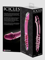 Icicles No 57 Realistic Double Ended Glass Dildo, Pink