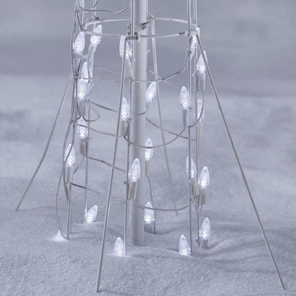 8 ft Bare Branch White LED Christmas Tree