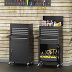Rolling Tool Chest with Wheels and 5 Drawers, Detachable Tool Cabinet with Lock for Garage, LocMechanic Tool Cart with Black Liner for Warehouse, Workshop, High Capacity