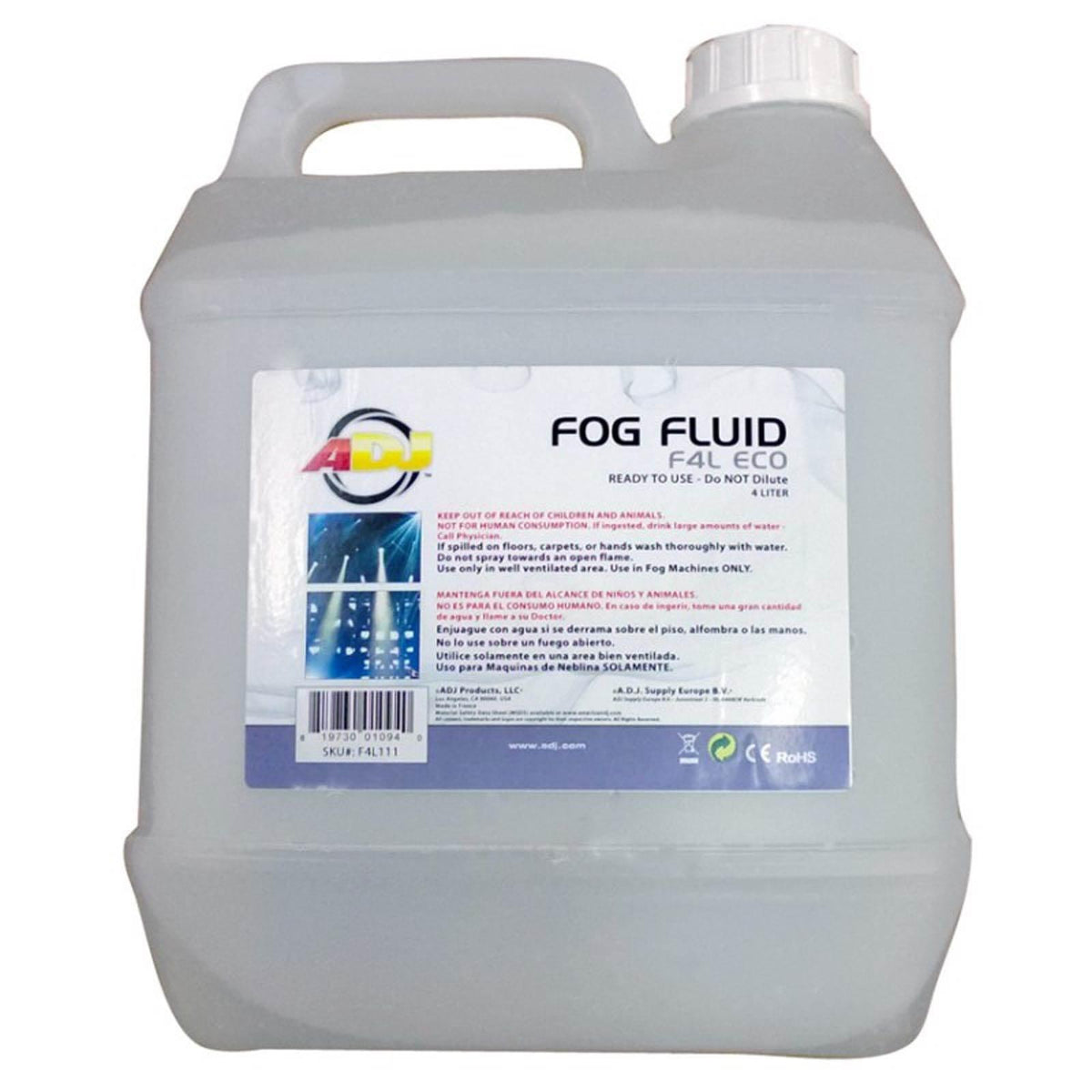 American DJ ADJ 4 Liters Fog Smoke Haze Machine Liquid Juice F4L ECO (16 Pack)