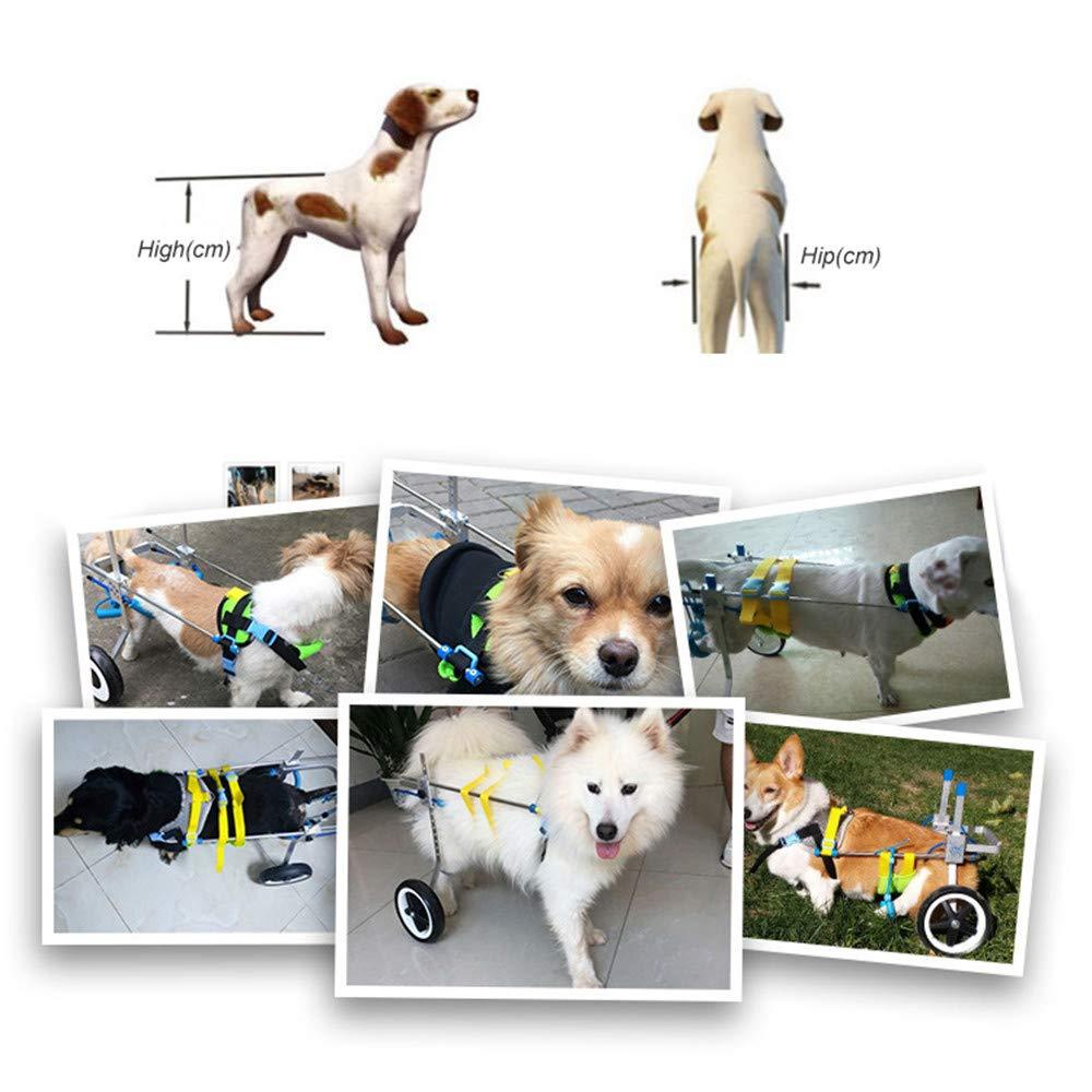 Gift2U Adjustable Dog Wheelchair,Hind Legs Rehabilitation 2 Wheels Dog Cart,7 Sizes (0-66lbs)