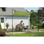 16 ft. W x 16 ft. L Square, Heavy-Weight Sun Shade Sail in Lime Green (Poles Not Included)  with Long-Life Fabric