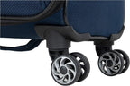 Rugged Roamer Luggage Collection Lightweight Softside Expandable 8-Wheel Spinner Travel Suitcase Bag, Navy, 28-inch Check Only