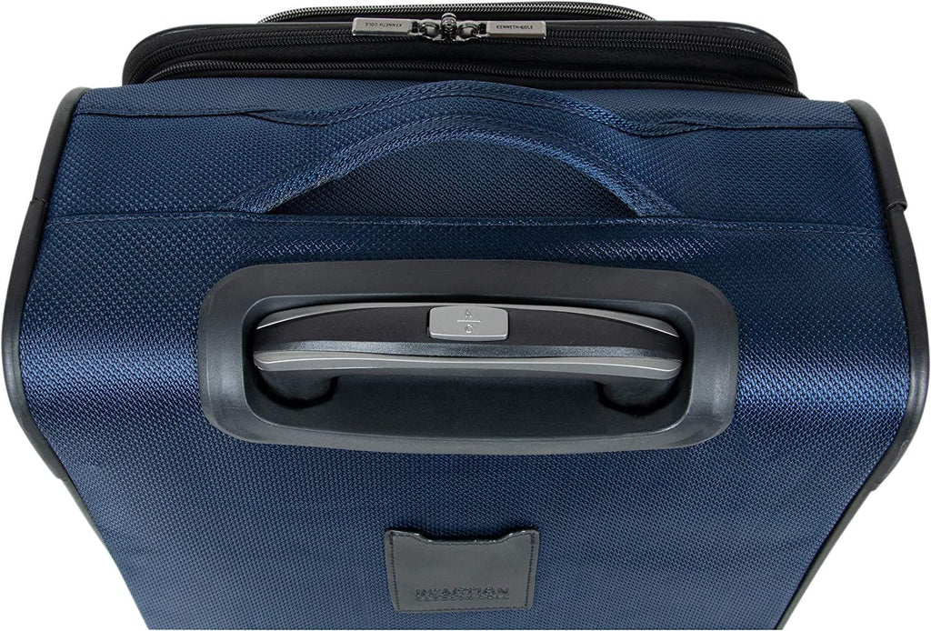 Rugged Roamer Luggage Collection Lightweight Softside Expandable 8-Wheel Spinner Travel Suitcase Bag, Navy, 28-inch Check Only