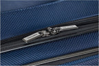 Rugged Roamer Luggage Collection Lightweight Softside Expandable 8-Wheel Spinner Travel Suitcase Bag, Navy, 28-inch Check Only