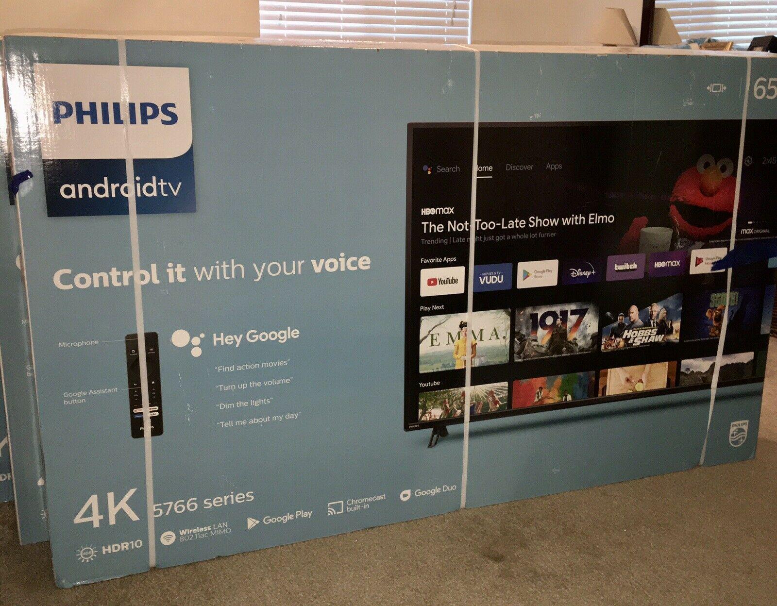 philips 65" class 4k ultra hd android smart led tv with google assistant
