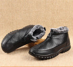 Men Waterproof Plush Warm Lining Comfy Casual Ankle Boots