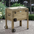 Barnwood 90 Qt. 2-Wheeled Chest Cooler with Cup Holder