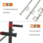 VONCOS Olympic Power Cage, 1000 lbs Light Commercial Weight CaWithsafety Bars and Other Attachments (Red-Black Power Ca)