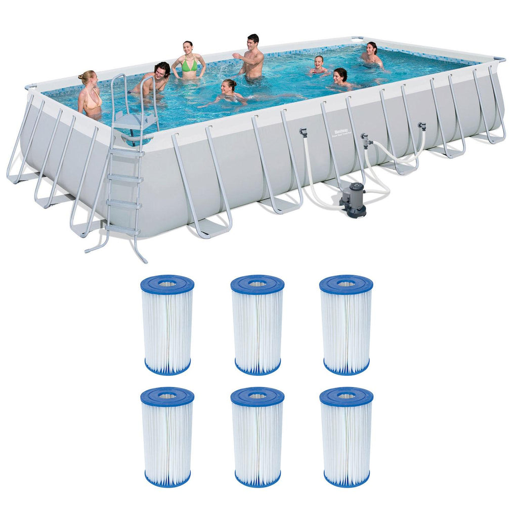 24ft x 12ft x 52in Above Ground Pool &amp; Cartridges Type IV/B (6 Pack)