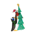 62 in Penguins with Christmas Tree Holiday Yard Decoration