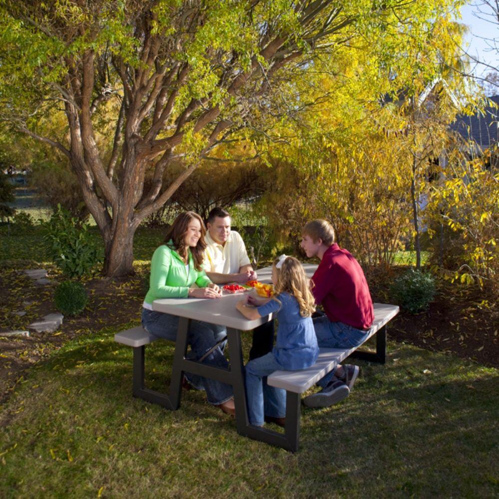 57 in. x 72 in. W-Frame Folding Picnic Table