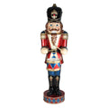 60.5" Red and Black LED Animated Musical Drumming Christmas Nutcracker