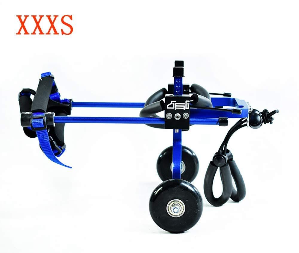 ZHIJIA Pet Disabled Wheelchair Dog Wheelchair 2 Wheels for Disabled Dogs and Cats Light Weight to Help Pets Recover and can Lay hind Legs, Bule