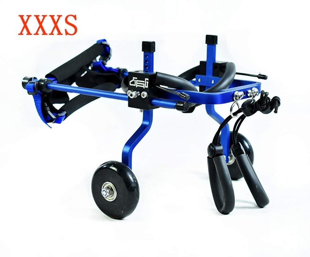 ZHIJIA Pet Disabled Wheelchair Dog Wheelchair 2 Wheels for Disabled Dogs and Cats Light Weight to Help Pets Recover and can Lay hind Legs, Bule