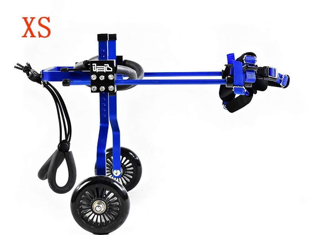 ZHIJIA Pet Disabled Wheelchair Dog Wheelchair 2 Wheels for Disabled Dogs and Cats Light Weight to Help Pets Recover and can Lay hind Legs, Bule