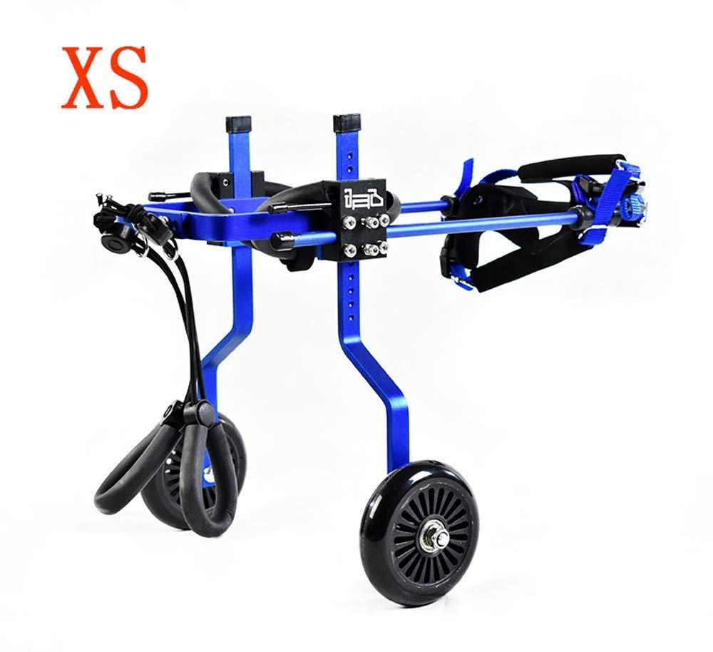 ZHIJIA Pet Disabled Wheelchair Dog Wheelchair 2 Wheels for Disabled Dogs and Cats Light Weight to Help Pets Recover and can Lay hind Legs, Bule