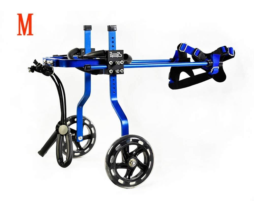 ZHIJIA Pet Disabled Wheelchair Dog Wheelchair 2 Wheels for Disabled Dogs and Cats Light Weight to Help Pets Recover and can Lay hind Legs, Bule