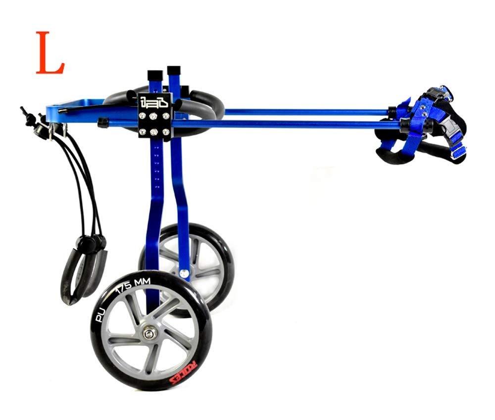 ZHIJIA Pet Disabled Wheelchair Dog Wheelchair 2 Wheels for Disabled Dogs and Cats Light Weight to Help Pets Recover and can Lay hind Legs, Bule