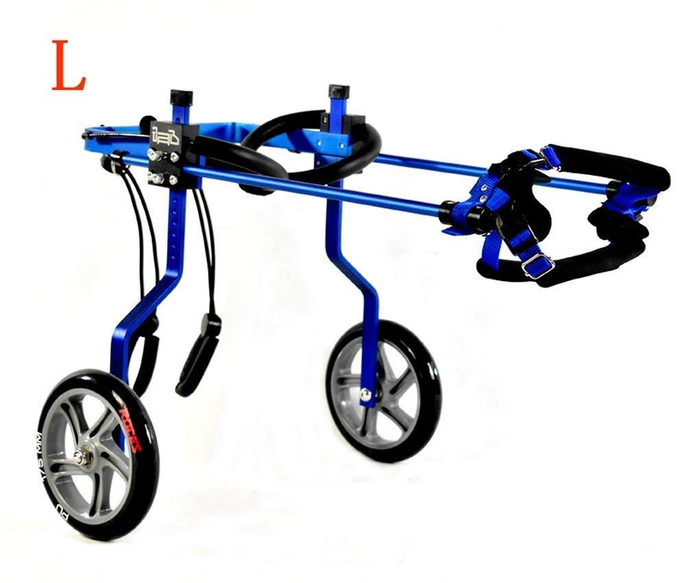 ZHIJIA Pet Disabled Wheelchair Dog Wheelchair 2 Wheels for Disabled Dogs and Cats Light Weight to Help Pets Recover and can Lay hind Legs, Bule