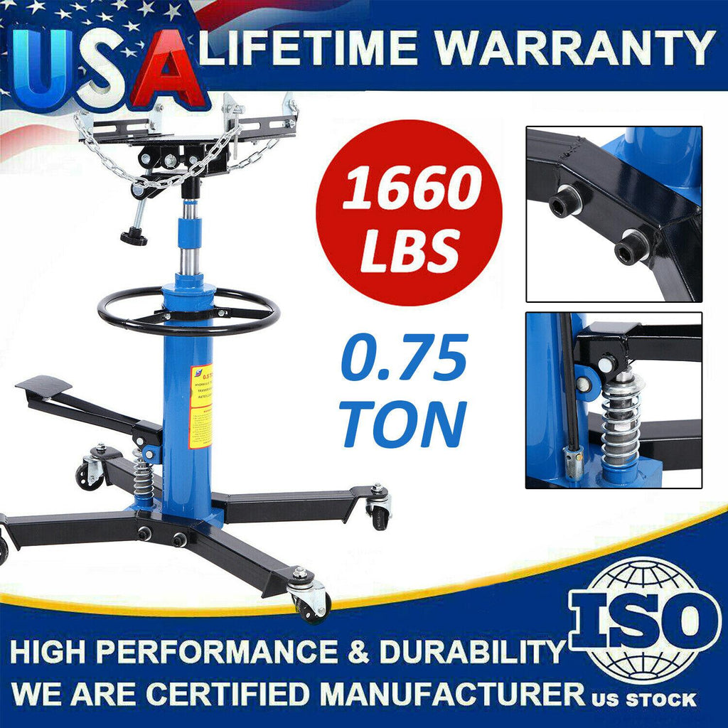 0.75Ton 2StaHydraulic Transmission Jack Stand Lifter Hoist Car Lift 1660LBS