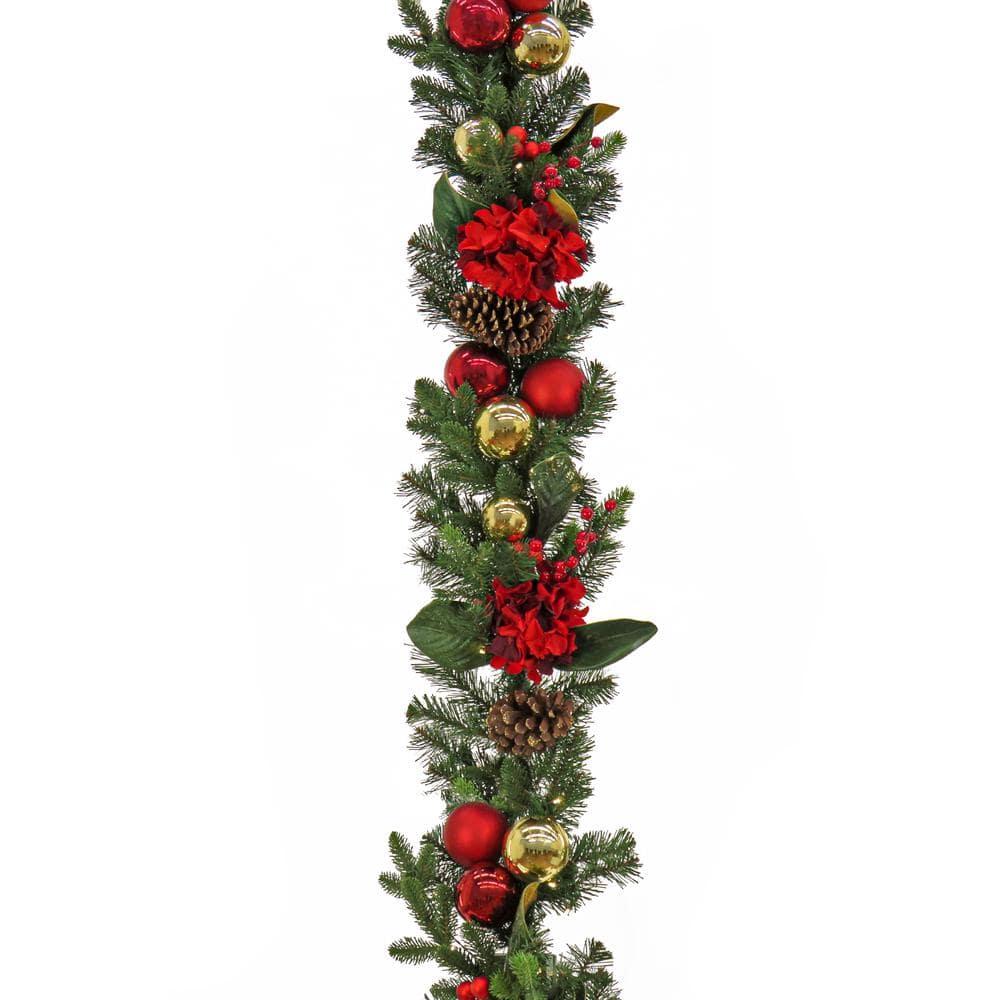 9 ft. Vienna Waltz Decorated Artificial Christmas Garland with LED Lights