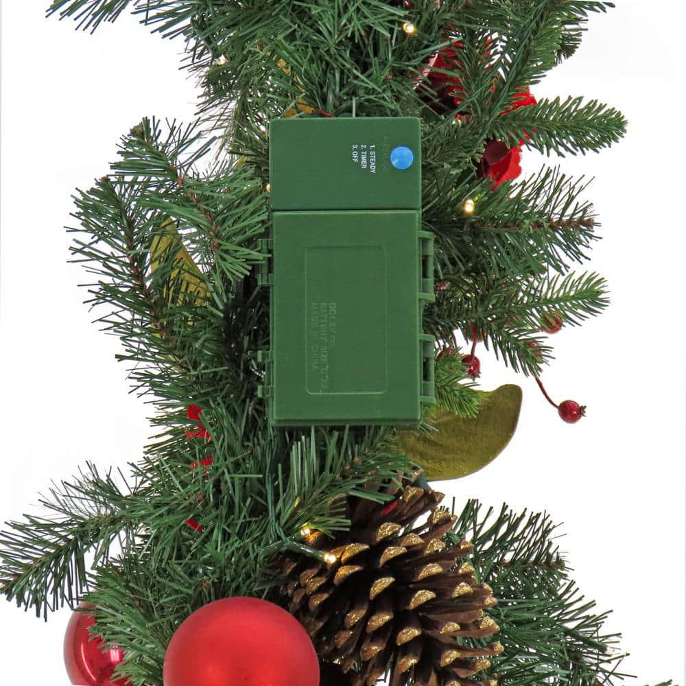 9 ft. Vienna Waltz Decorated Artificial Christmas Garland with LED Lights