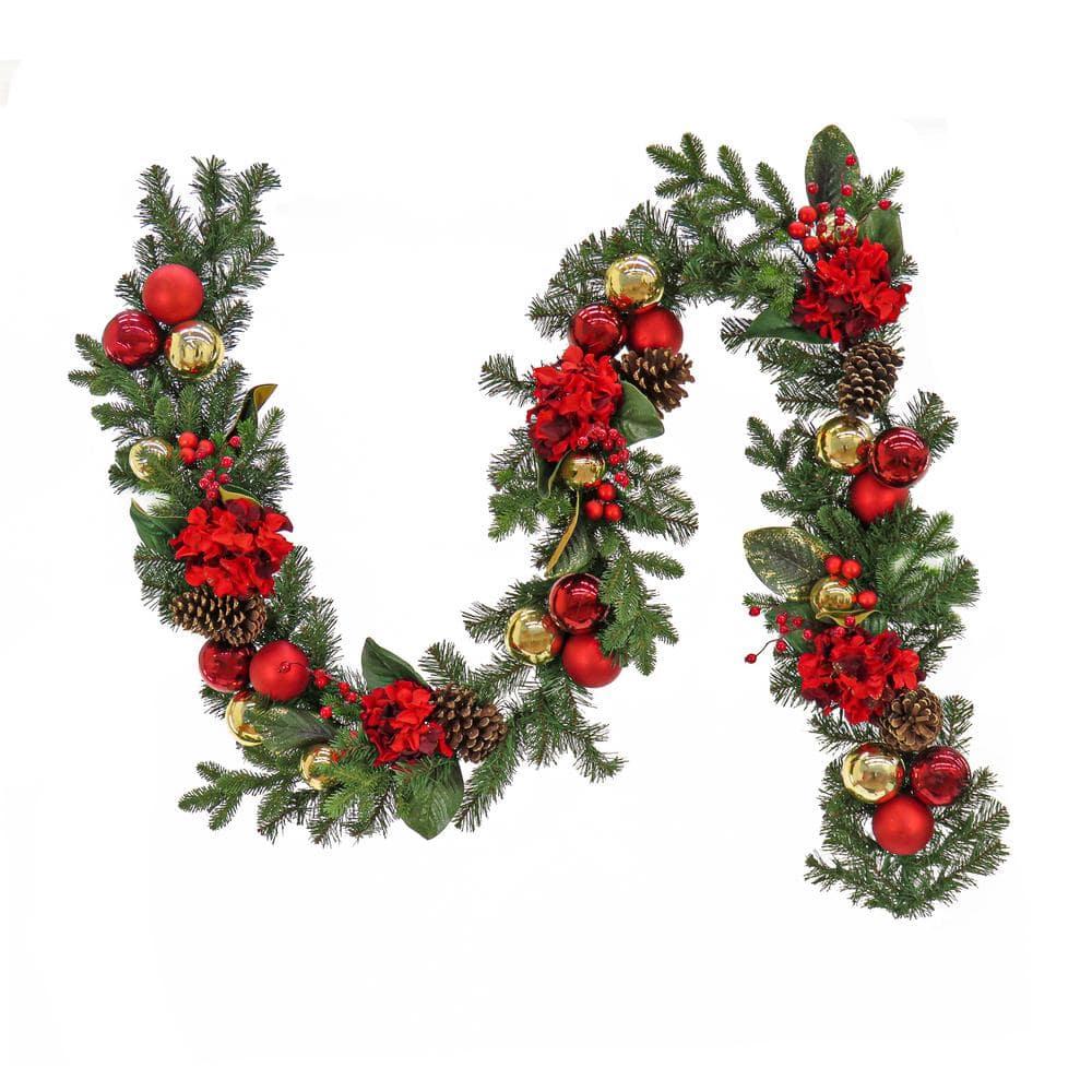 9 ft. Vienna Waltz Decorated Artificial Christmas Garland with LED Lights