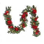 9 ft. Vienna Waltz Decorated Artificial Christmas Garland with LED Lights