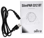 2 Chauvet SlimPAR Q12 BT Bluetooth RGBA Sound-Active Par Lights+LED Fogger+Fluid