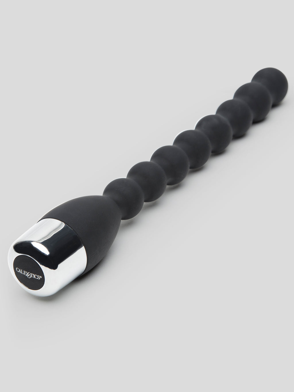 10 Function Extra Quiet Posable Silicone Anal Beads, Black