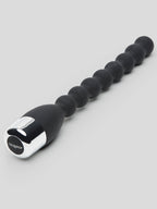 10 Function Extra Quiet Posable Silicone Anal Beads, Black