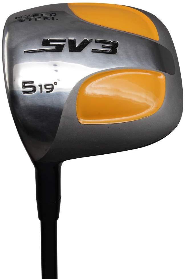 Left Handed - XL Big &amp; Tall Men's (+2" Longer Than Standard Length) SV3 Yellow Square Fairway 3 5 7 Set Golf Clubs, Ultra Forgiving X Stiff Flex Graphite Shaft