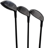 Left Handed - XL Big &amp; Tall Men's (+2" Longer Than Standard Length) SV3 Yellow Square Fairway 3 5 7 Set Golf Clubs, Ultra Forgiving X Stiff Flex Graphite Shaft