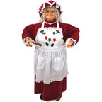 36 in. Christmas Dancing Baking Mrs. Claus with Apron and Cookies