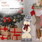 Alpine Corporation Indoor or Outdoor Wooden Christmas Snowman Statue