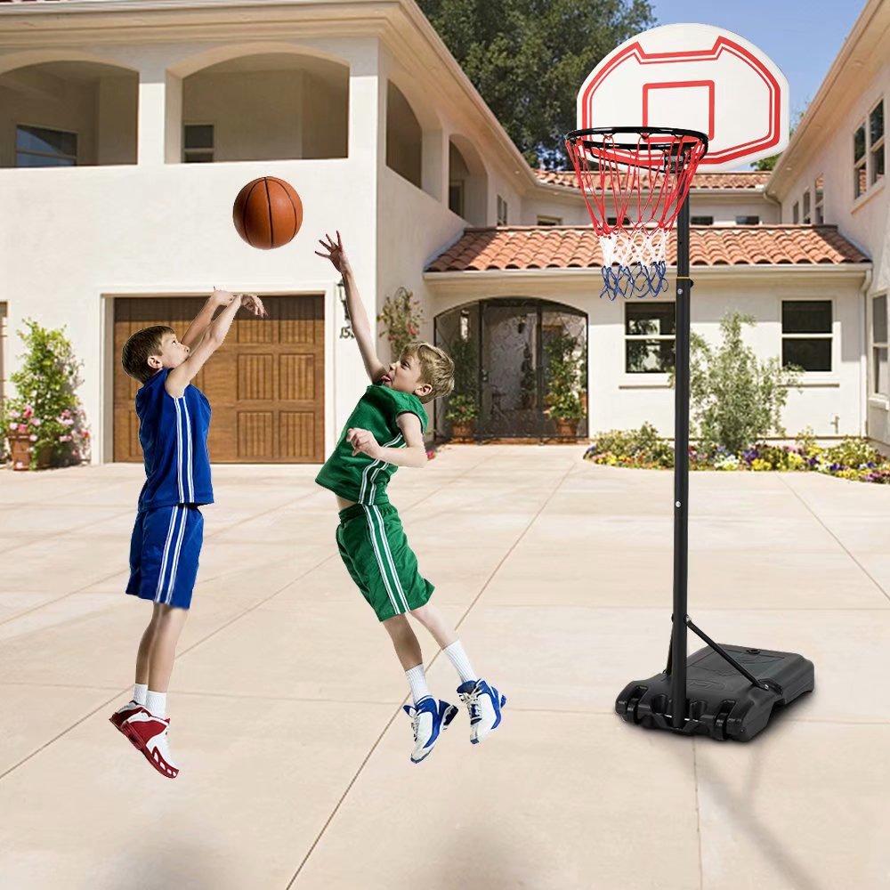 Homitt Portable and Removable Youth Basketball Stand,For Indoor and Outdoor Basketball Stand,Maximum 7# Ball