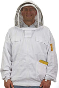 little giant deluxe beekeeping jacket protective bee suit jacket with hood (medium) (item no. jktm)